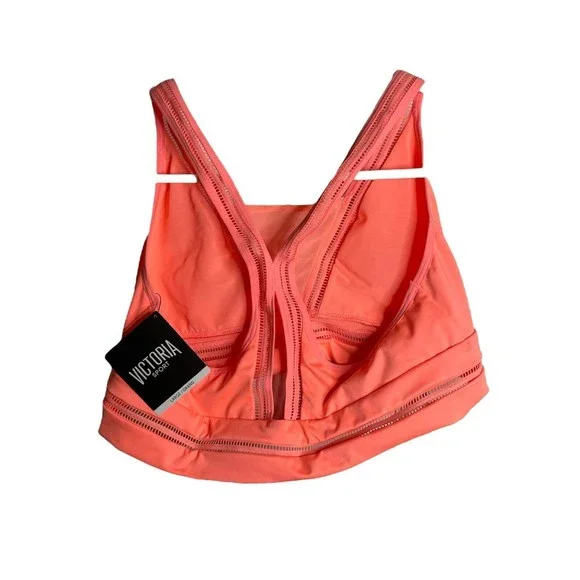 Victoria's Secret Sport Bra Womens Large Orange Racerback New - Picture 2 of 6